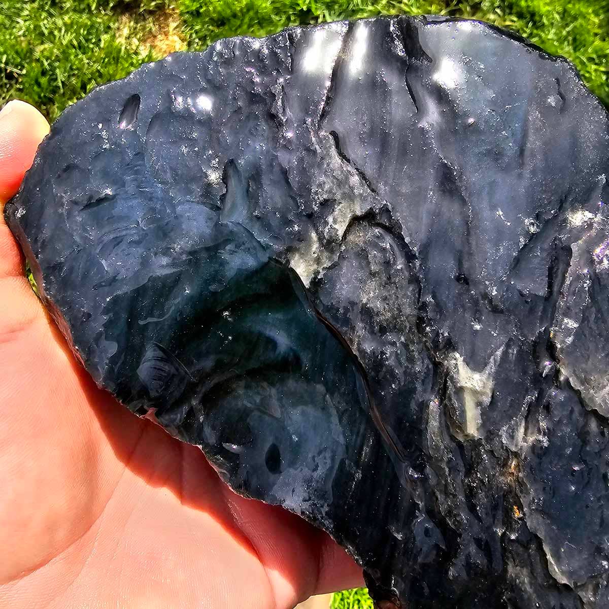 Lapidary Central - Wholesale Spiritual Stone/Crystal - Grade C Mexican Jalisco Rainbow Obsidian Cutting Rough Box!3