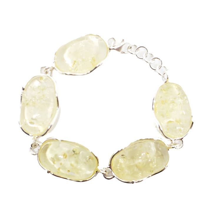 Bracciale fatto a mano in ambra citrina per la vendita all'ingrosso da parte di Amberman