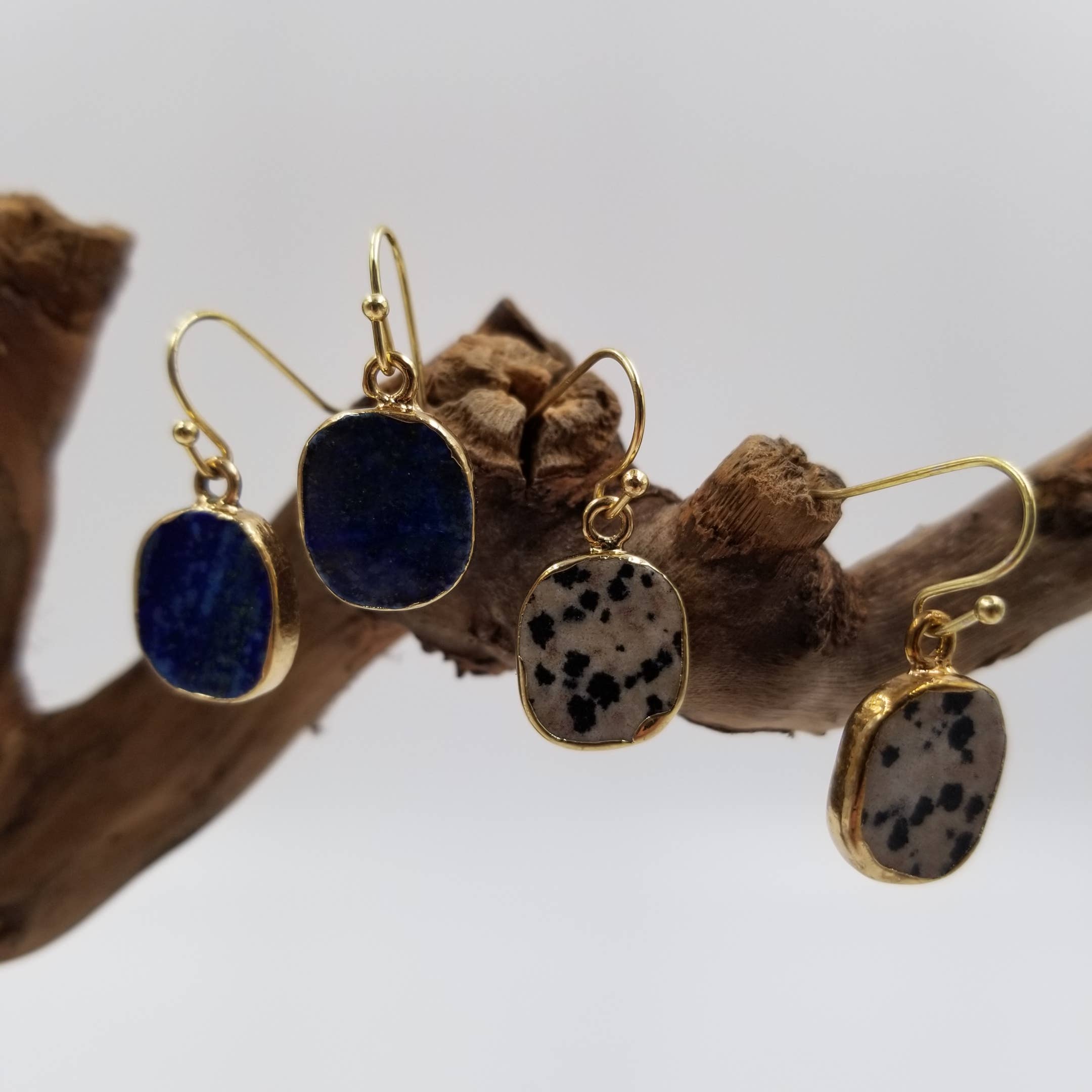 CHAKRA JEWELRY - Wholesale Dangle Earrings - Handmade Cut Natural Stone Earrings2