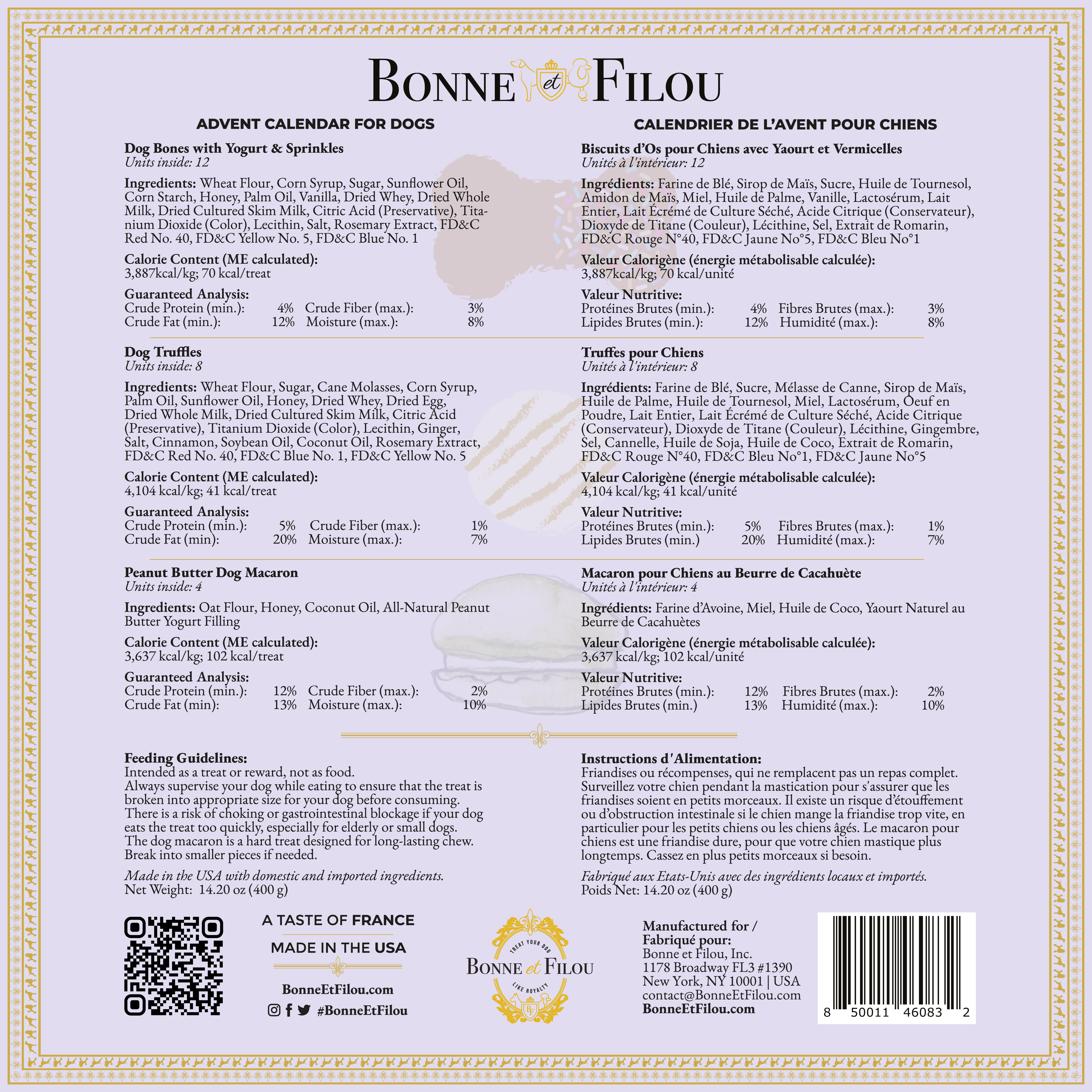 Bonne et Filou - Vente Friandises – chien - Calendrier de l'Avent pour friandises pour chiens | Cadeaux de vacances uniques5