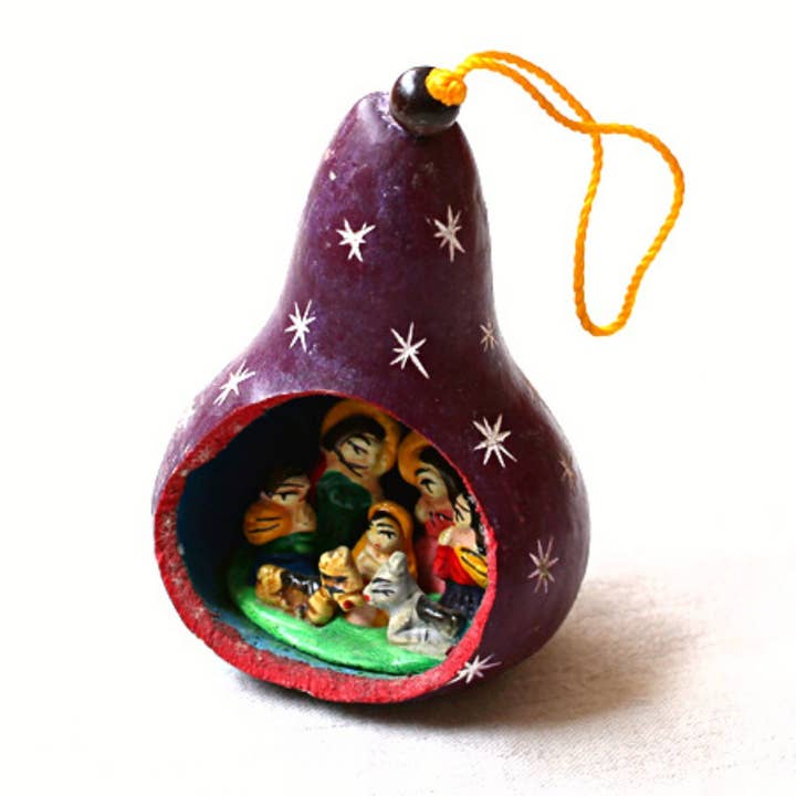 Blossom Inspirations - Wholesale Ornament - Nativity Christmas Gourd Ornament9