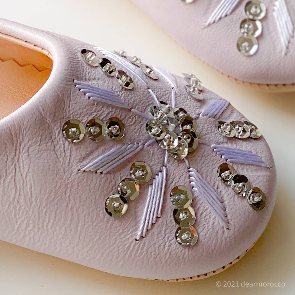 dear Morocco - Wholesale Slippers - Kids - Moroccan leather Slipper Babouche for Kids // Lila7