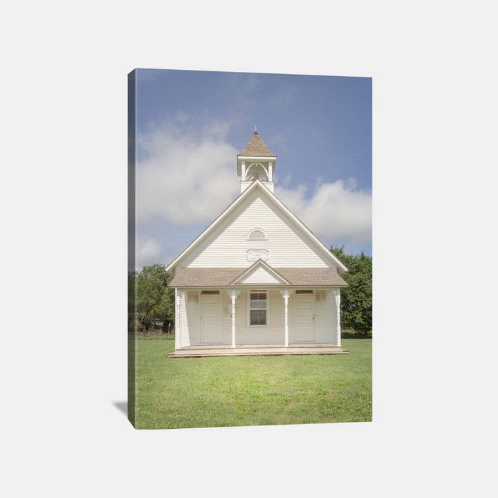 Superior Schoolhouse Kansas Canvas Art Print for wholesale by Nature's Vista Photography