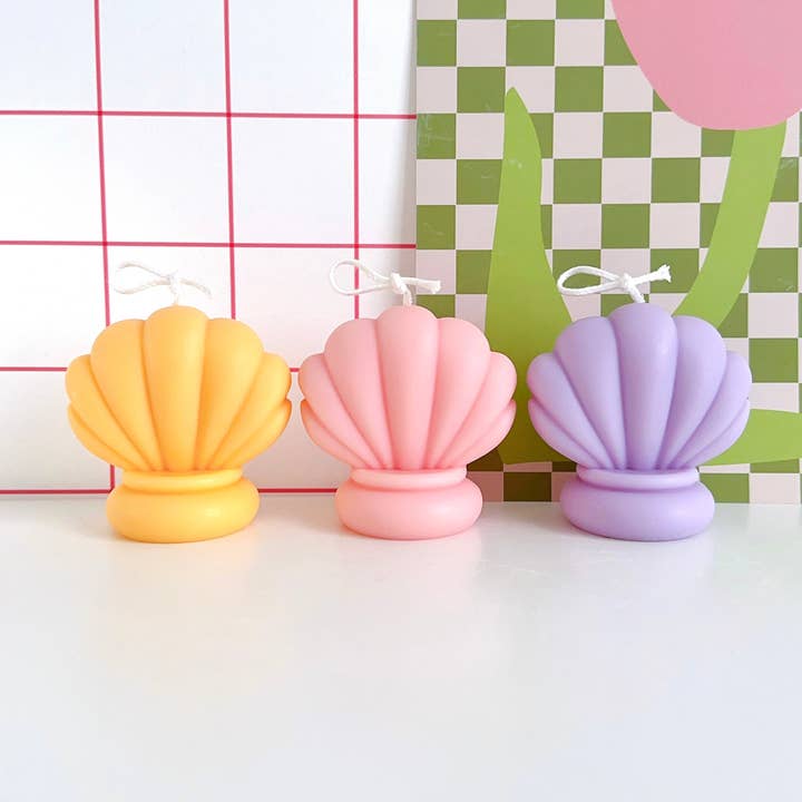 The Cutest Hits - Wholesale Novelty Candle - Aesthetic Seashell Candles | Pastel Minimalist Soy Candles