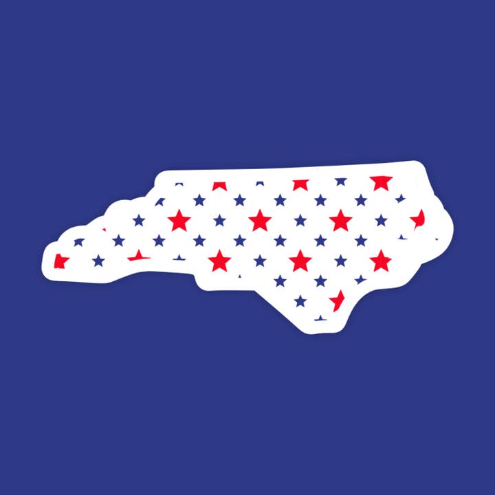 North Carolina Stars State Sticker for wholesale by The State Stickers