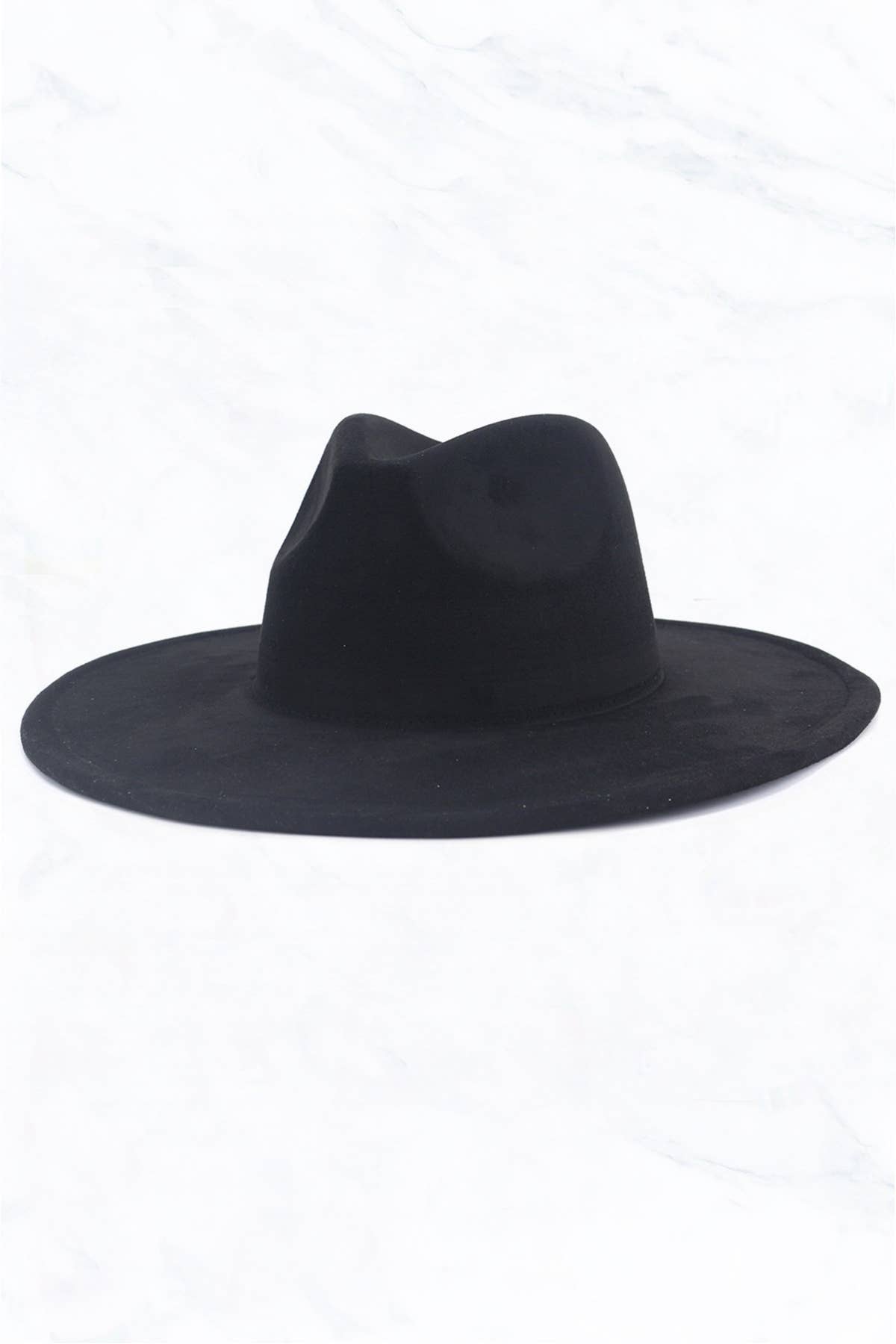 Suede Large Eaves Peach Top Fedora Hat