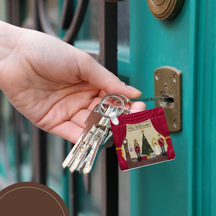 3dRose - Wholesale Keychain - Unisex - 3dRose, Nutcracker Prince, Sugar Plum Fairy, Mouse King, Snow Queen, Clock , Key Chain5