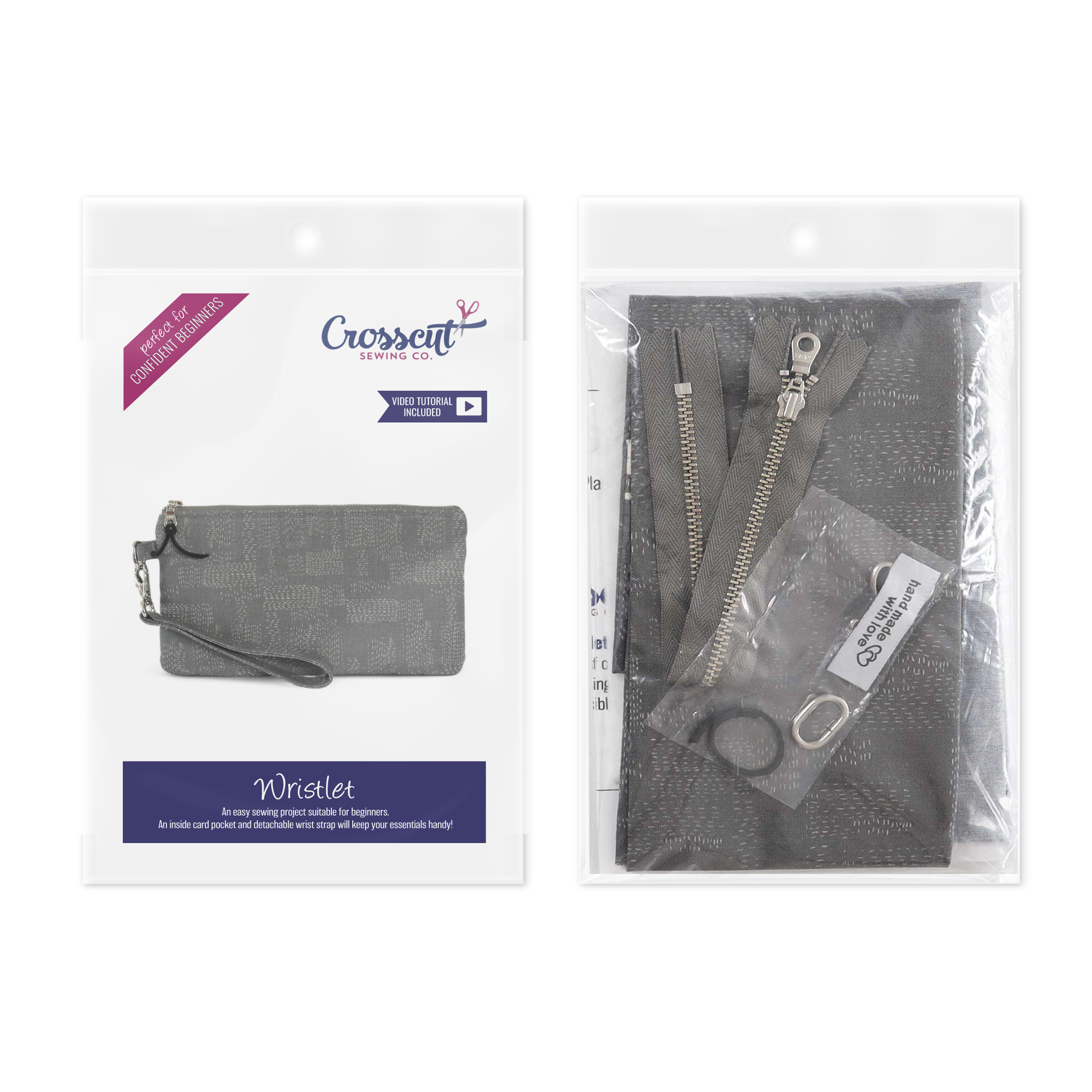 Crosscut Sewing Co. - Wholesale Craft Sewing Kit - Wristlet Sewing Kit - Adult Sewing Kit for Beginners34