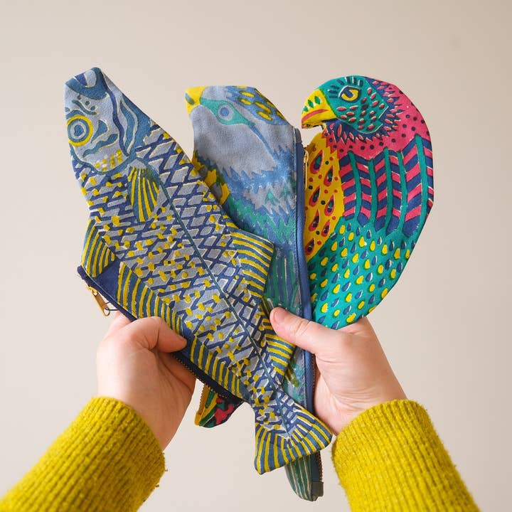 East End Press - Wholesale Pencil Case/Pouch - UK/EU: Blue Tit Fabric Case4