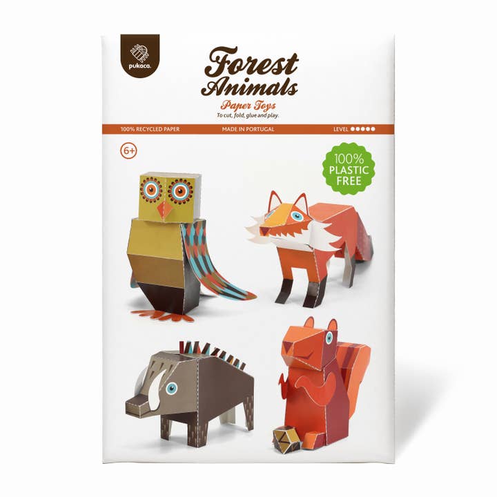 pukaca - Wholesale Toy Set - Kids - Forest Animals Paper Toys1