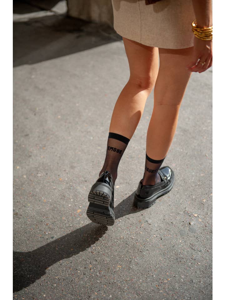 BLACK Socquette-Amour Toujours for wholesale on Faire1