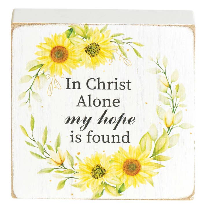 Magnolia - Wholesale Plaque - Tabletop Plaque In Christ Alone My 3x31