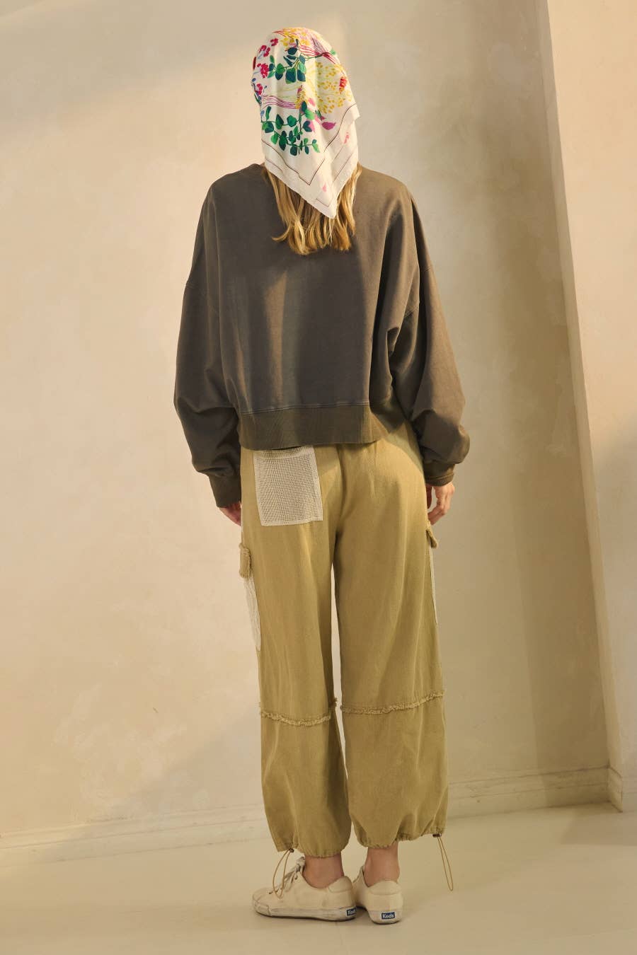 Oddi - Wholesale Pants - Women's - Plus Cargo-style Wide-leg Pants5