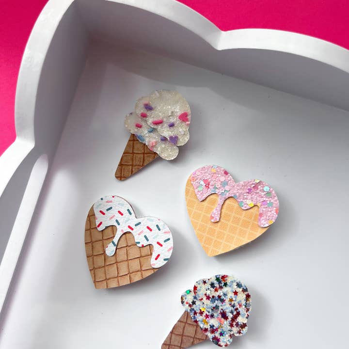 Sparkling New Baby, LLC. - Wholesale Hair Clip - Kids - Ice Cream Hair Clip1