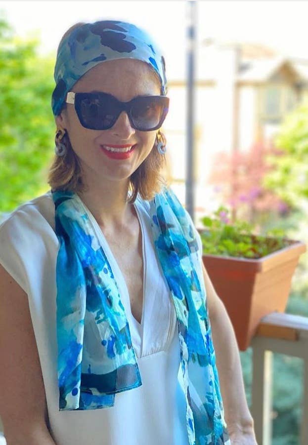 Elizabeth Gillett - Wholesale Scarf - Women's - Painted Abstract Silk Scarf1