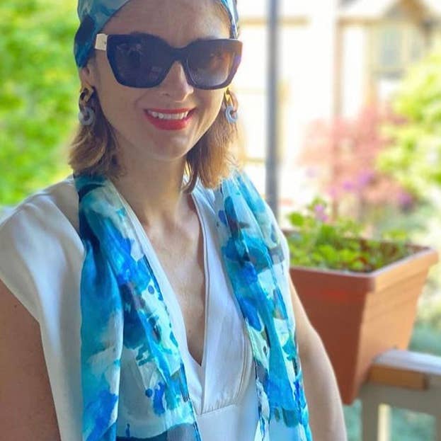 Elizabeth Gillett - Wholesale Scarf - Women's - Painted Abstract Silk Scarf1