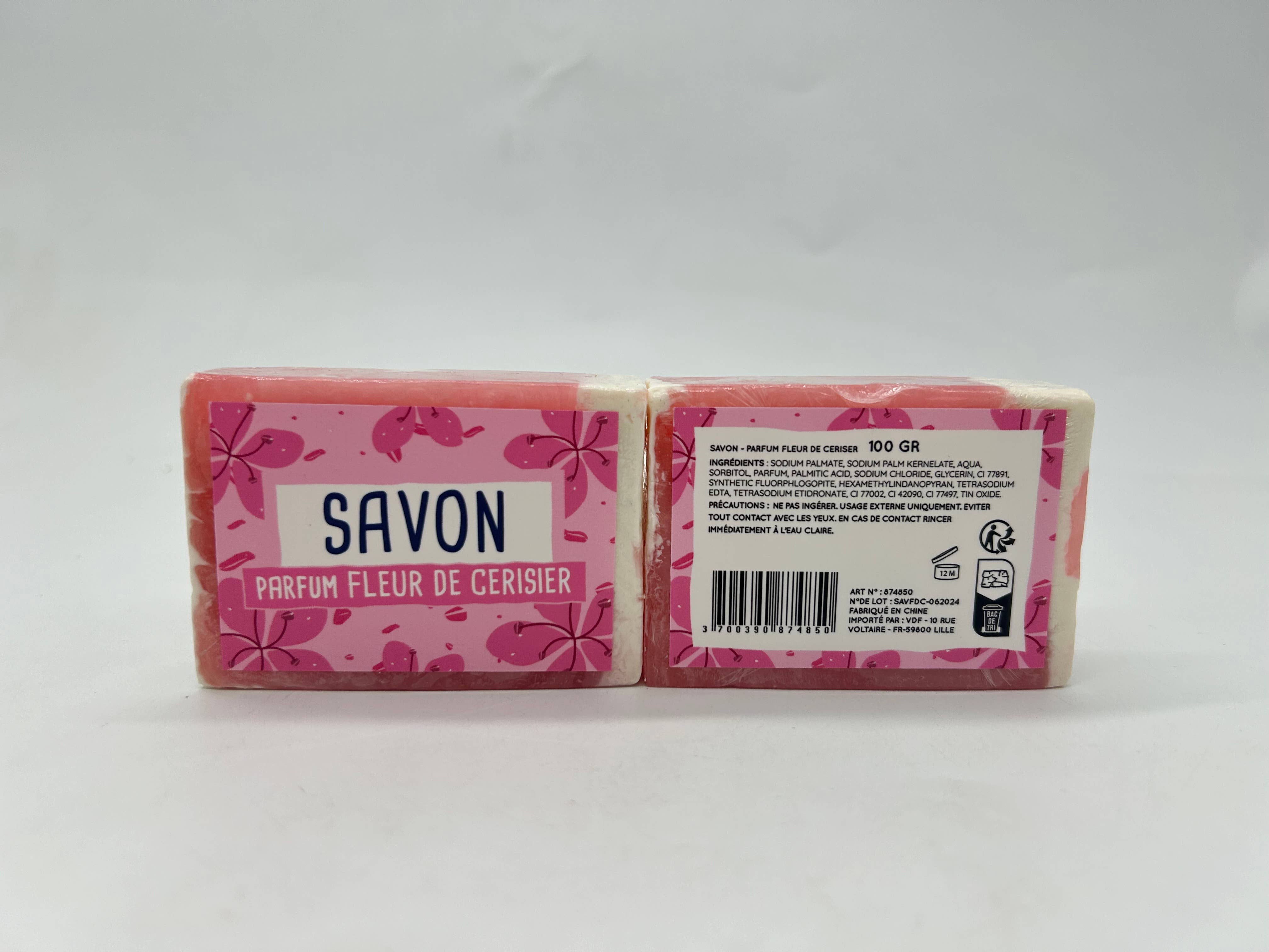 FRENCH TENDANCE - Wholesale Soap set - Vegetable glycerin sliced soap 100 g - Cherry blossom scent2