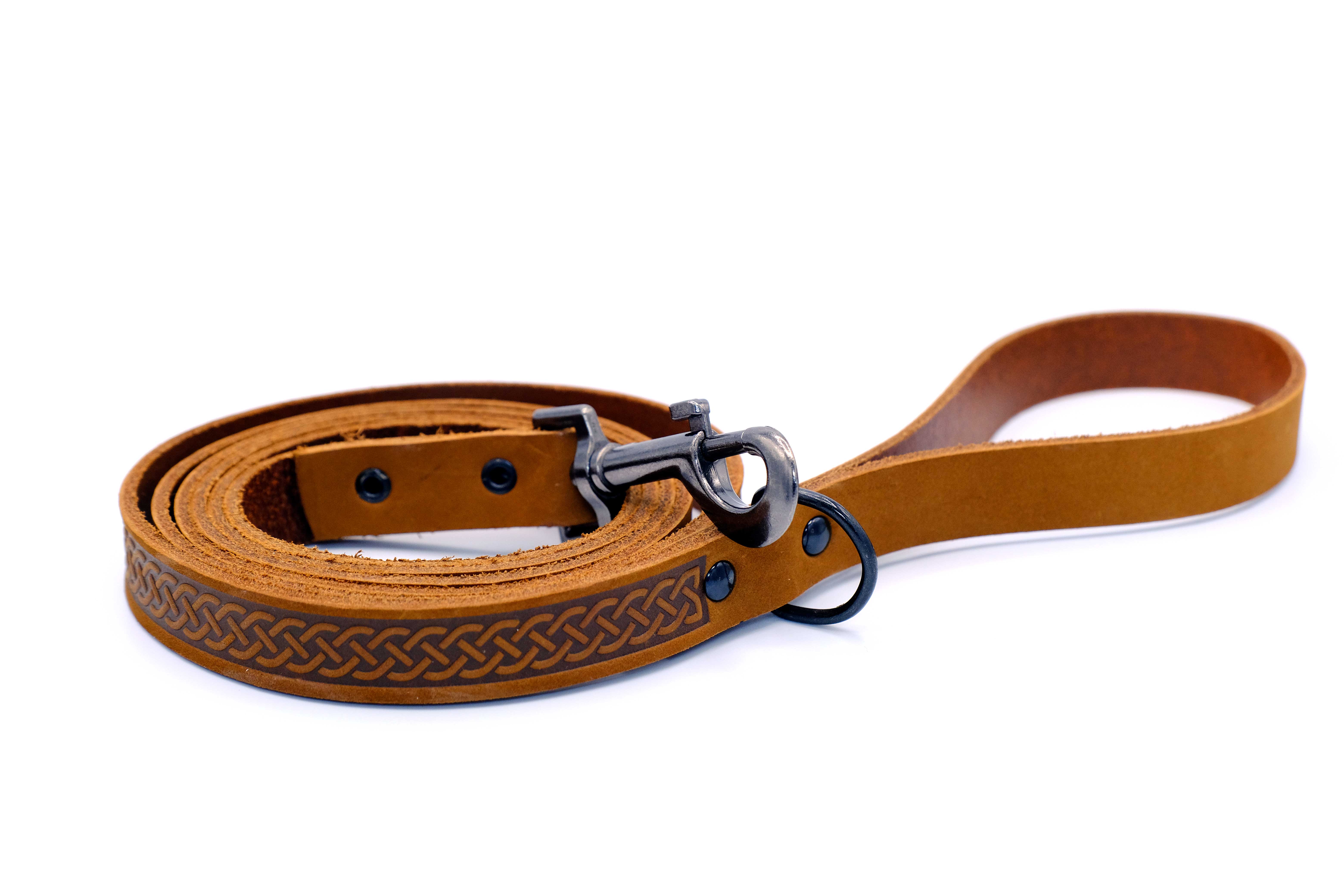 Euro-Dog Collars and Leads – trela - Cão por atacado – Trela de Couro para Cão Estilo Desportivo Celta Extra Argola em D Fecho Metálico4