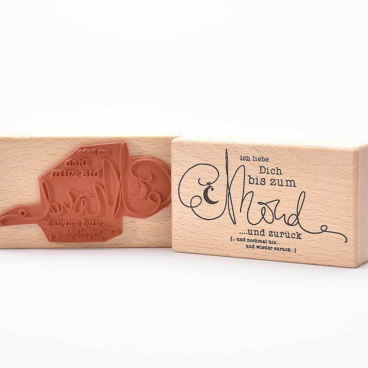 Stämpel: Jag älskar dig till månen · tysk text för wholesale av Heindesign