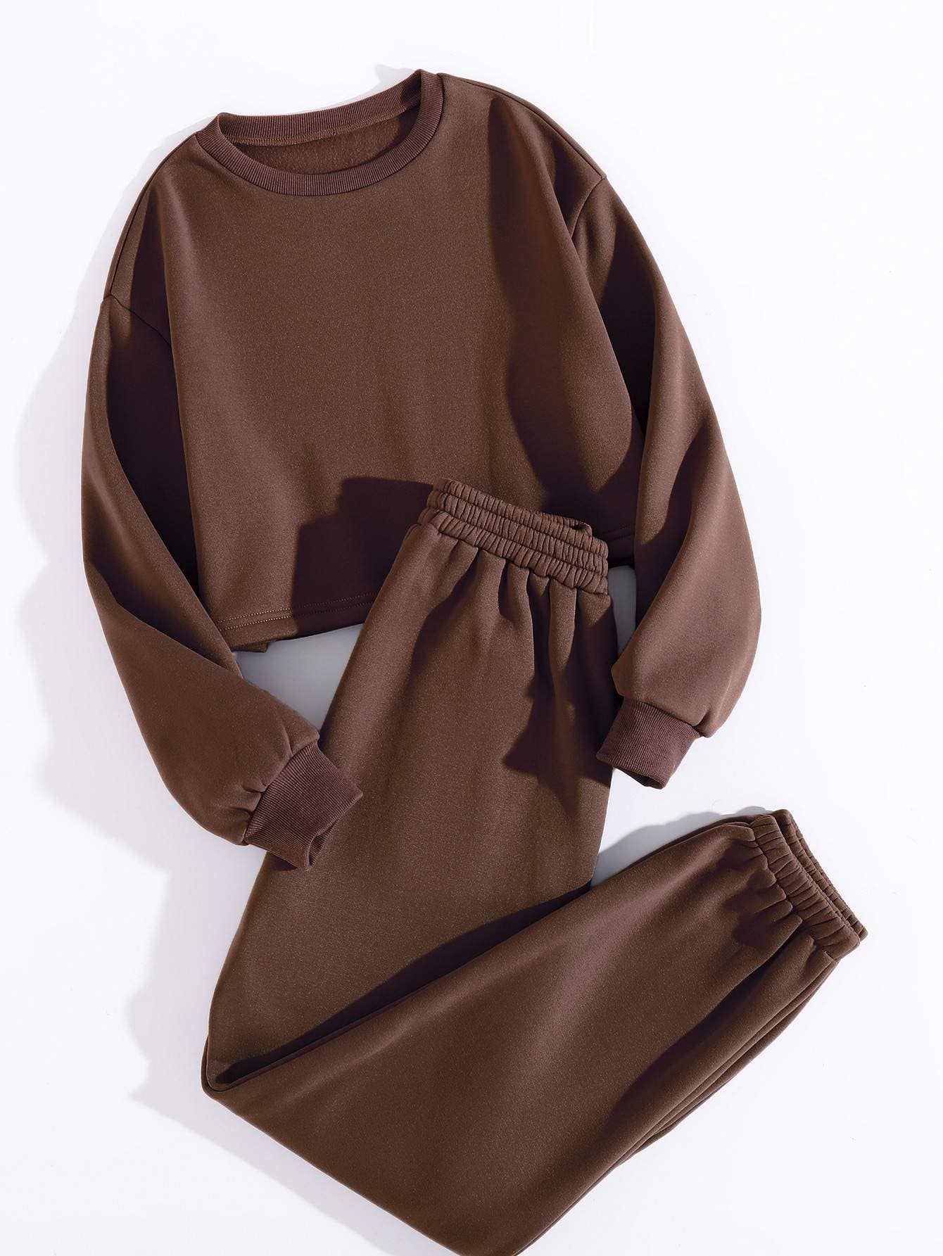 Fashion Combination – Conjuntos Casual - Mulher por atacado – Conjunto casual de moletom com forro térmico e calça5