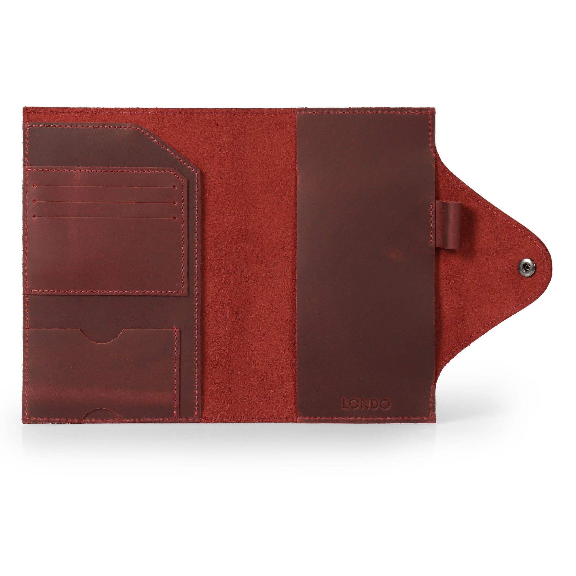 Londo - Wholesale Journal Cover - Londo Personalized Top Grain Leather Portfolio with Notepad (Snap Closure & Lock)32