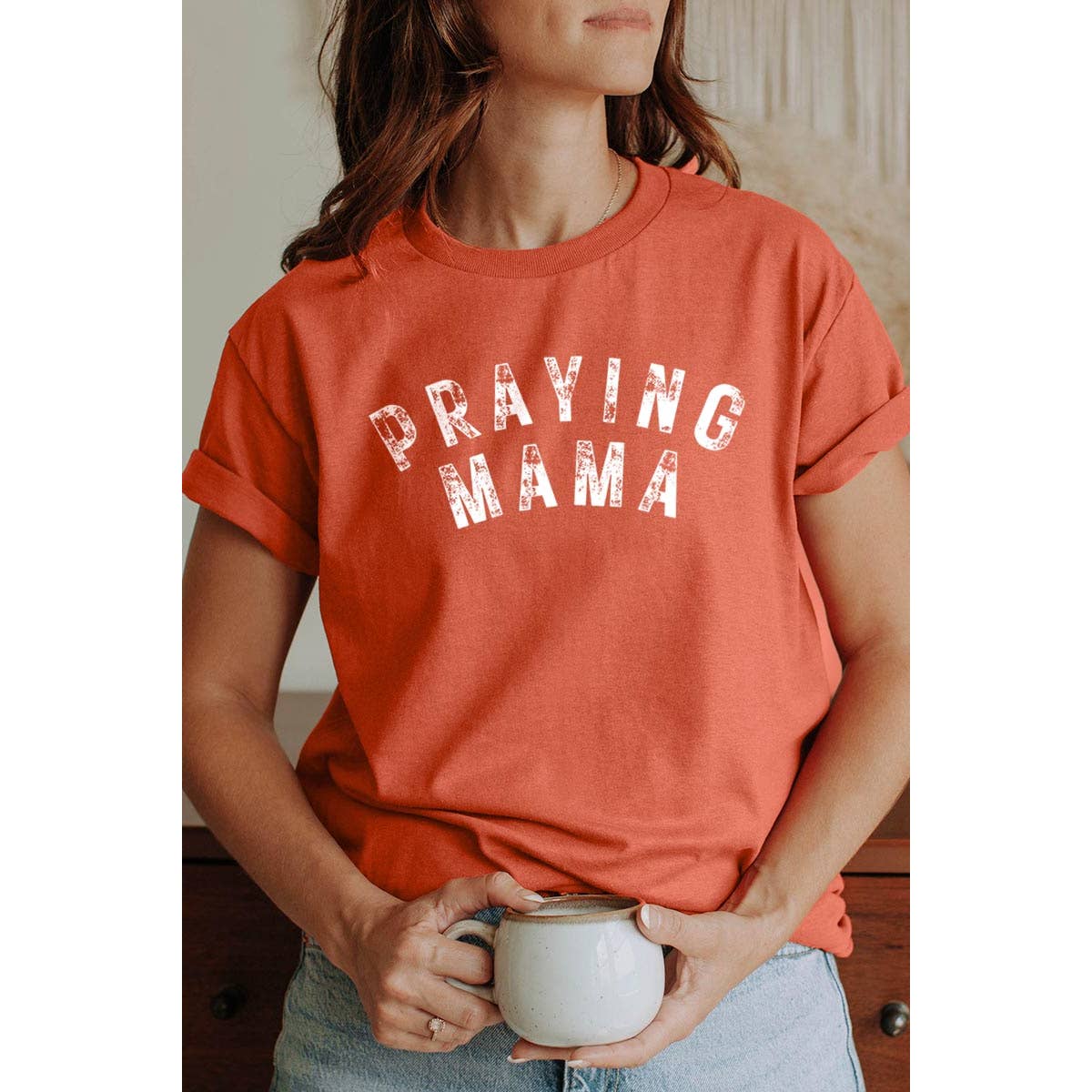 COLORBEAR - Wholesale T-Shirt (Graphic) - Women's - Praying Mama SVG God Christian Graphic Heavyweight T Shirts8