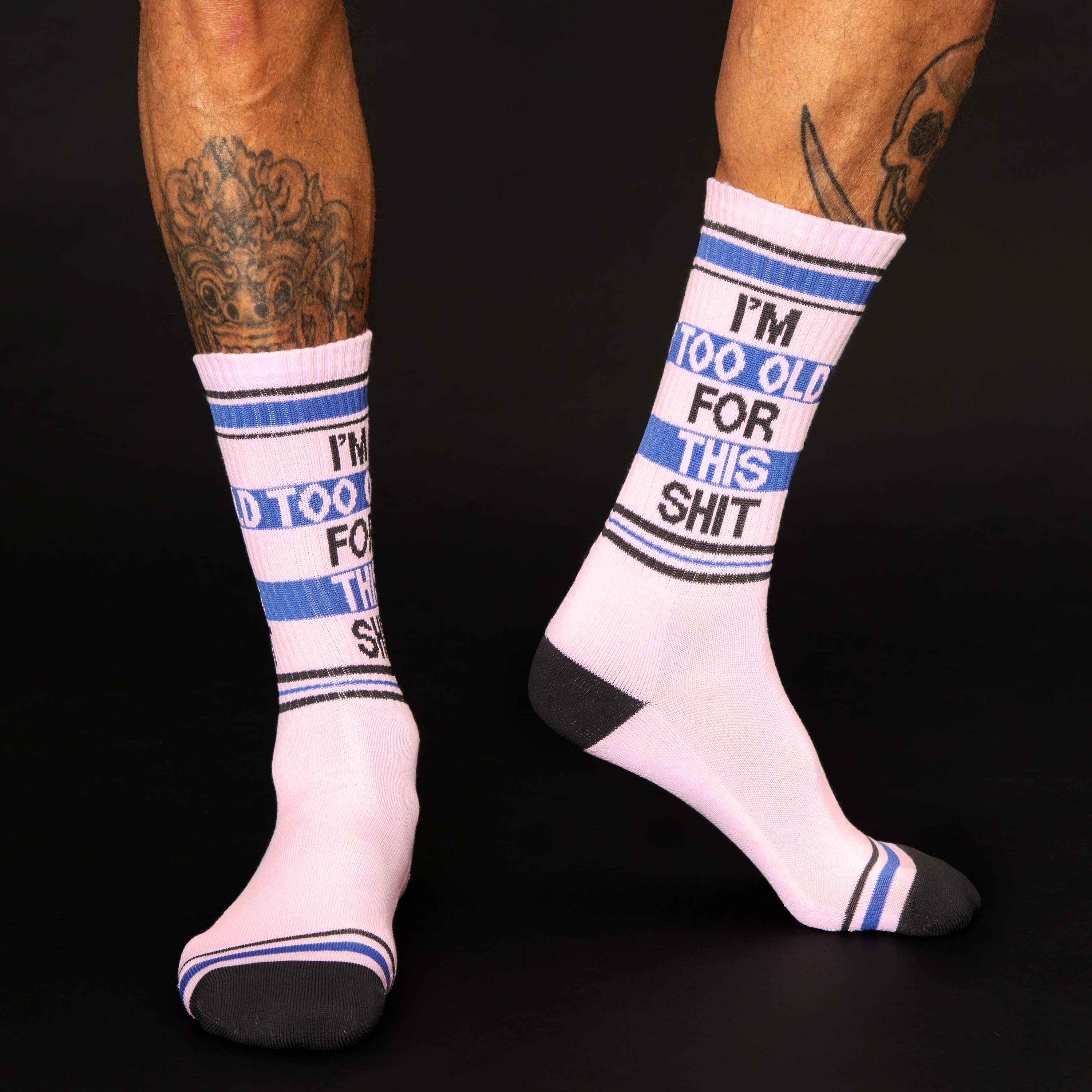 Gumball Poodle - Wholesale Socks - Unisex - I'm Too Old For This Shit Gym Crew Socks5