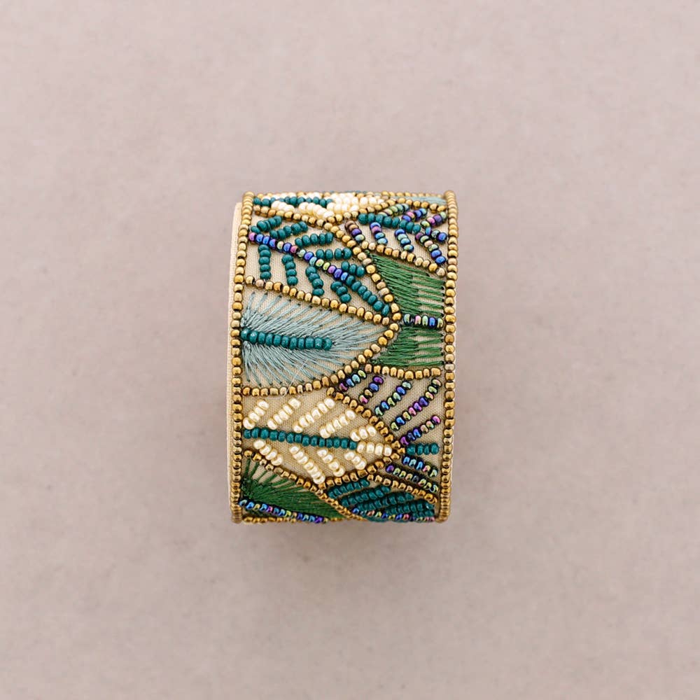 Sonata – wholesale Cuff bracelet – Adjustable Bracelet, Sequins, Leaves4