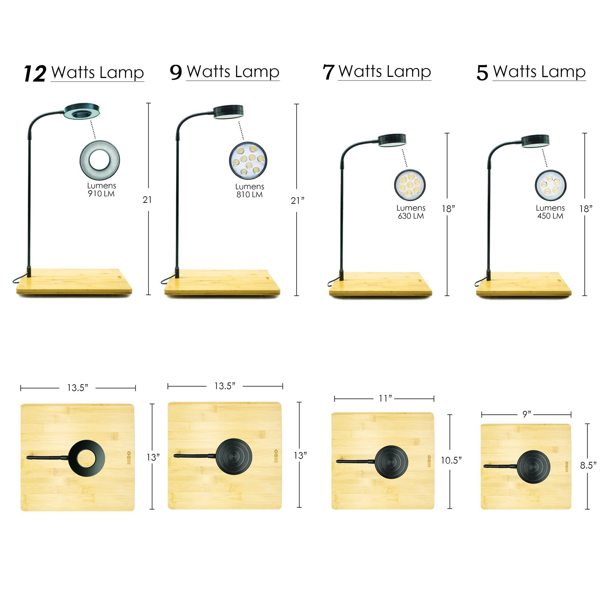 HIRO AQUATICS - Wholesale Accent/Desk Lamp - Full Spectrum LED Light, fits Aquarium Nano Tank, Wabi Kusa4