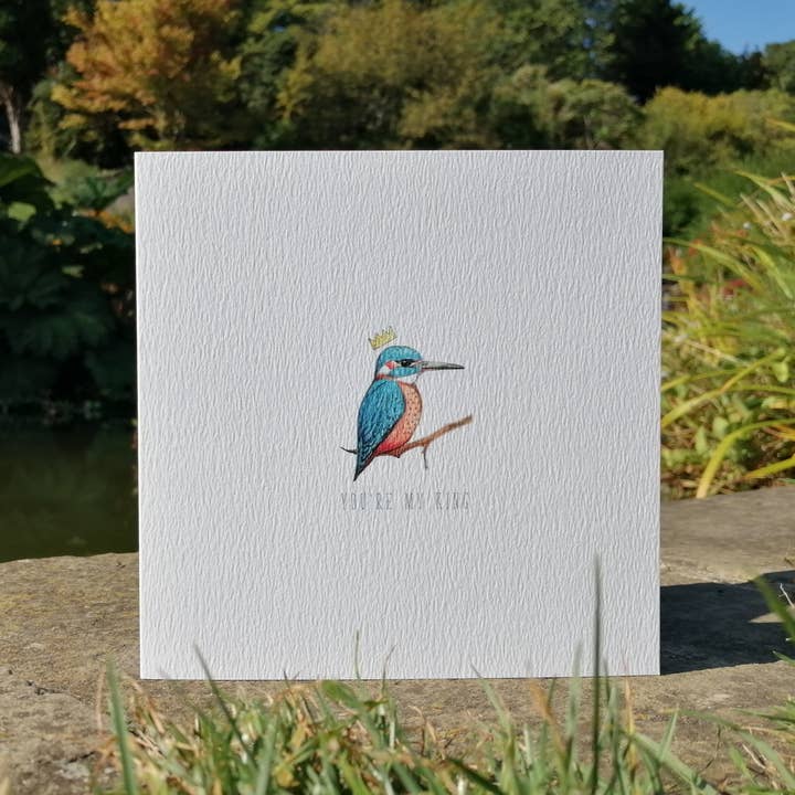 You're My King Valentines Blank Greetings Card for wholesale by Little Plover