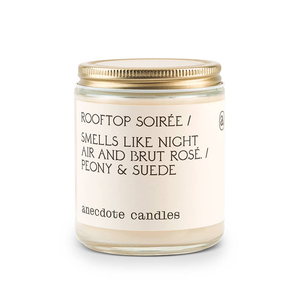 Anecdote Candles - Wholesale Jar/Filled Candle - Rooftop Soirée (Peony & Suede) Candle