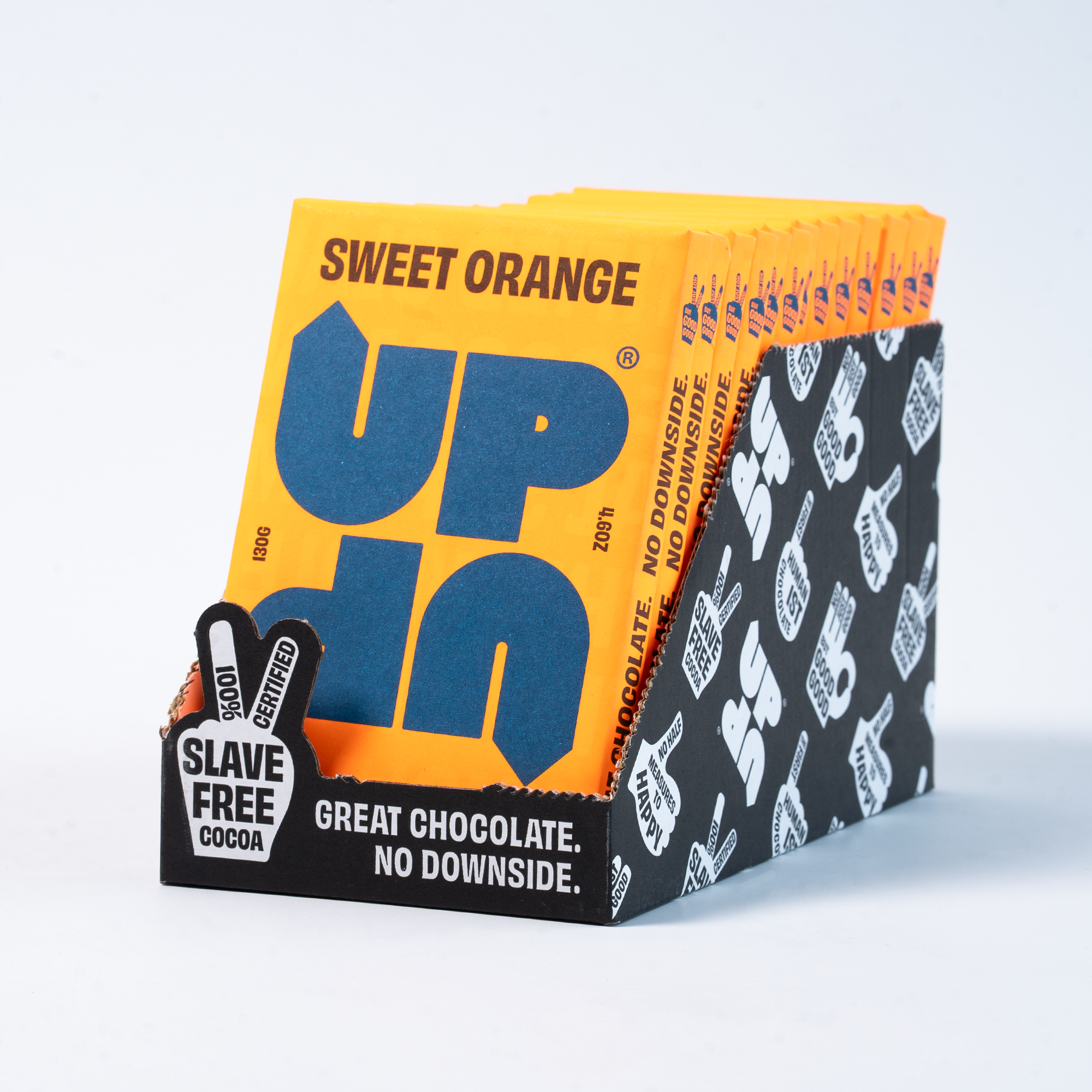 UP-UP Chocolate [No duties when shipping to US!] – Engroshandel Chokoladebar – Sweet Orange Mælkchokolade 120 g2
