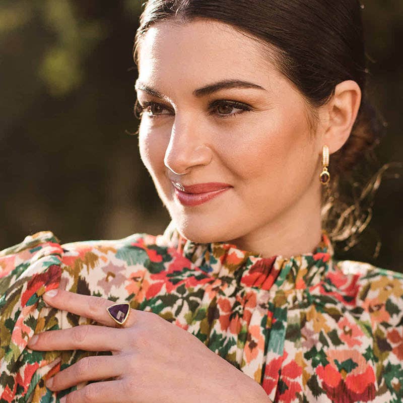 ACUS - Wholesale Dangle Earrings - Frey Purple Hoop Earrings1