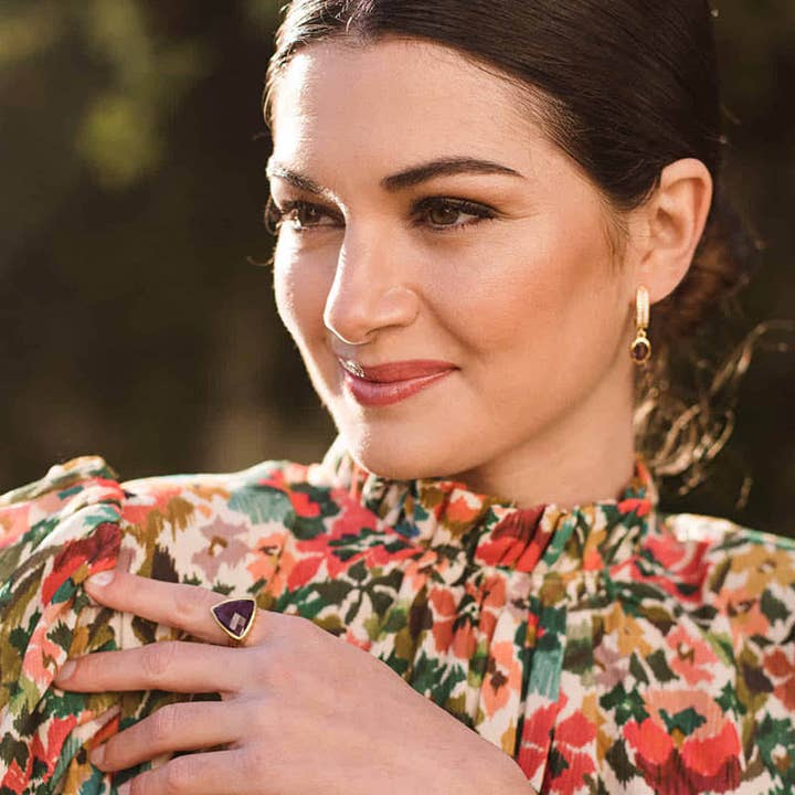 ACUS - Wholesale Dangle Earrings - Frey Purple Hoop Earrings1