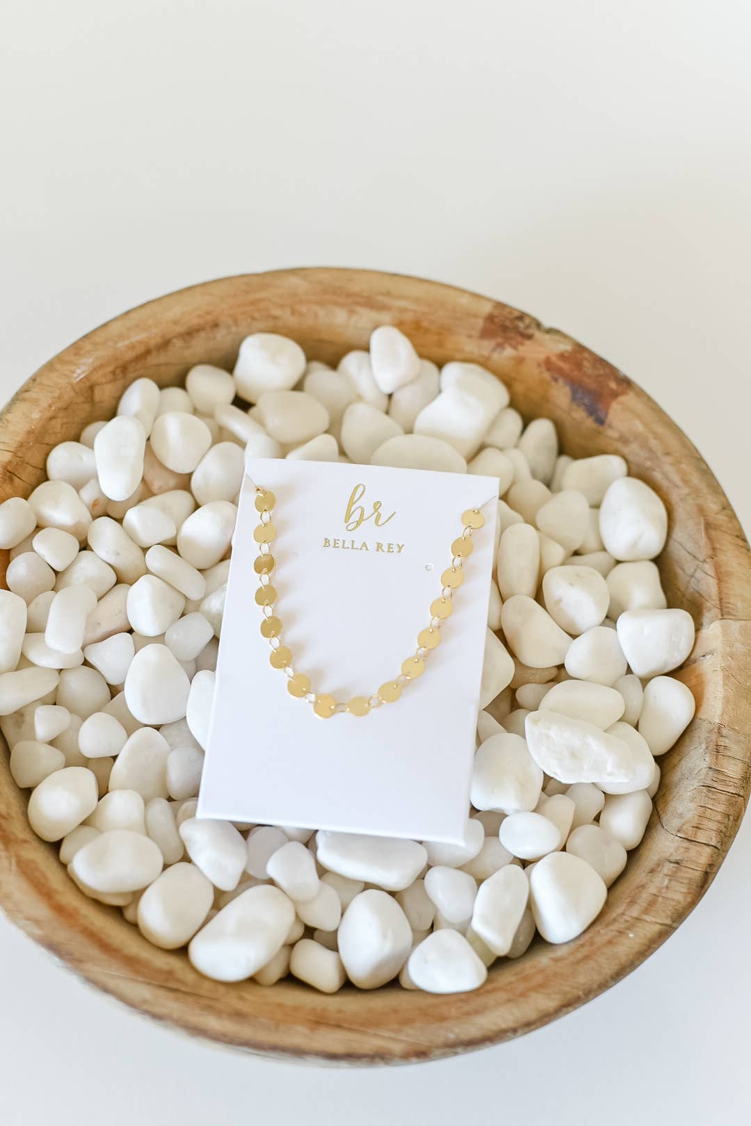 Bella Rey jewelry - Wholesale Link & Chain Necklace - Beckett disc necklace 18k gold plated  2