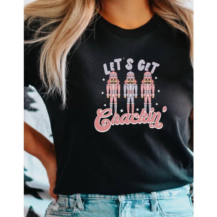 Ashton Grove Ltd Co - Wholesale Screen Printed T-Shirt - Unisex - Let's Get Crackin' Nutcracker Christmas Tee or Sweatshirt