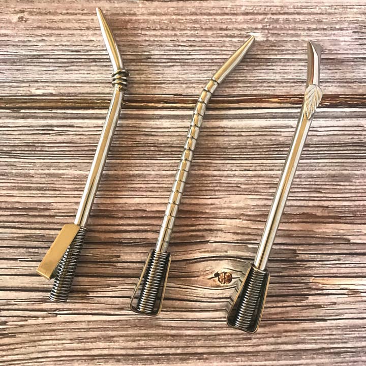 PREMIUM Artisanal german silver bombilla (alpaca) & brush for wholesale by Matear