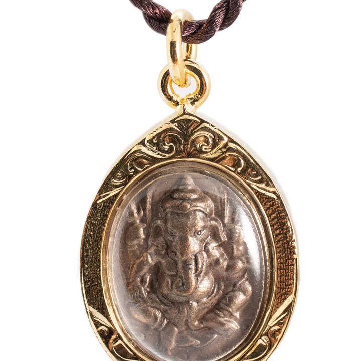 Ganesh with Shiva Ganesh Amulet / Pendant w Necklace for wholesale by Artschatz LLC