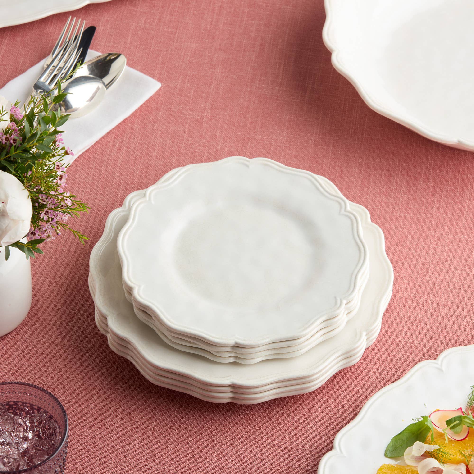 Certified International - Vente Assiette - Assiette à dîner Isabella Cream 11"4