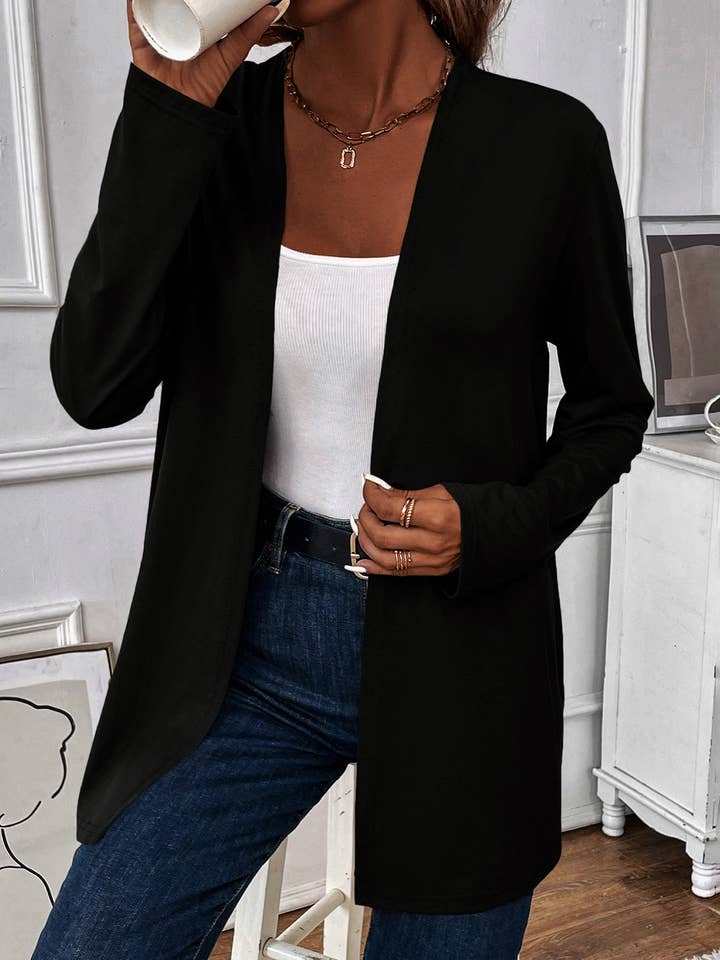 Beyond Apparel - Wholesale Cardigan - Women's - Open Front Long Sleeve Cardigan