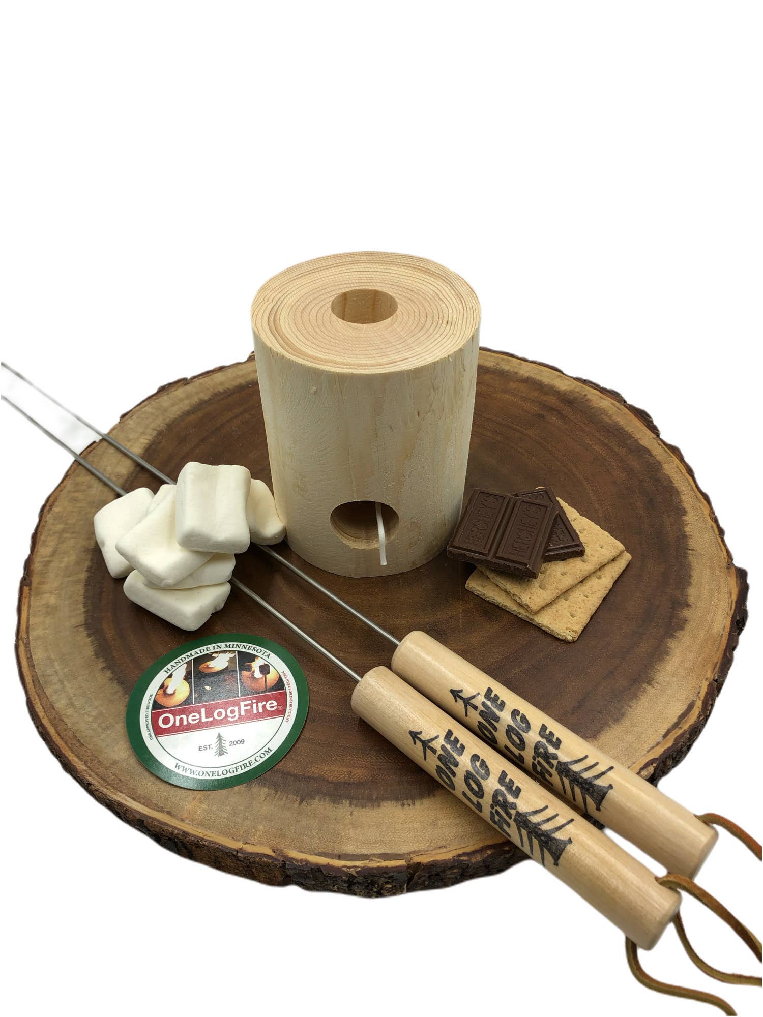 OneLogFire - Vendita all'ingrosso Candela per esterni - Ultra Mini Bonfire 12 tronchi per custodia Durata di 30 minuti