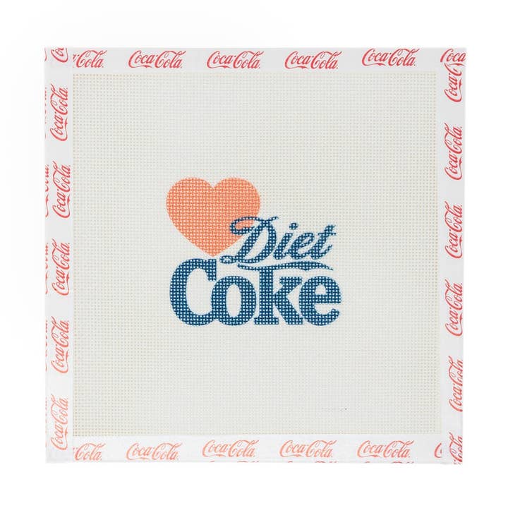 Toile de broderie Love Diet Coke | Produit sous licence Coca-Cola® pour la vente par Mary Kathryn Design