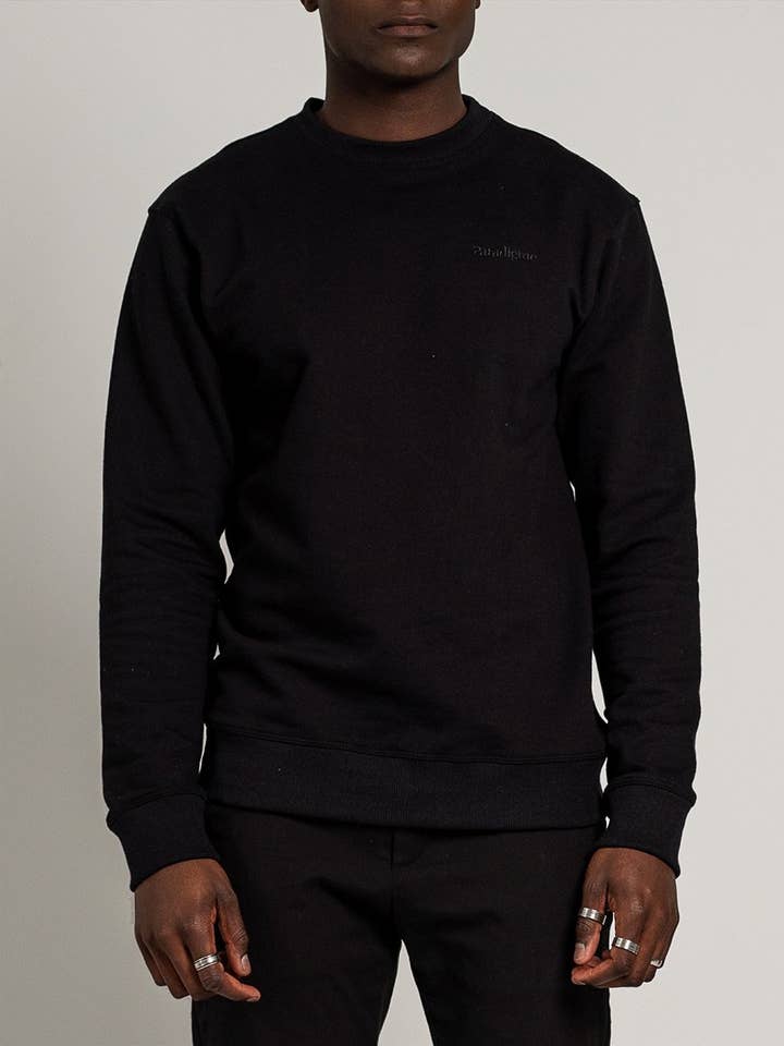 Crewneck Deep Black for wholesale by Paradigme