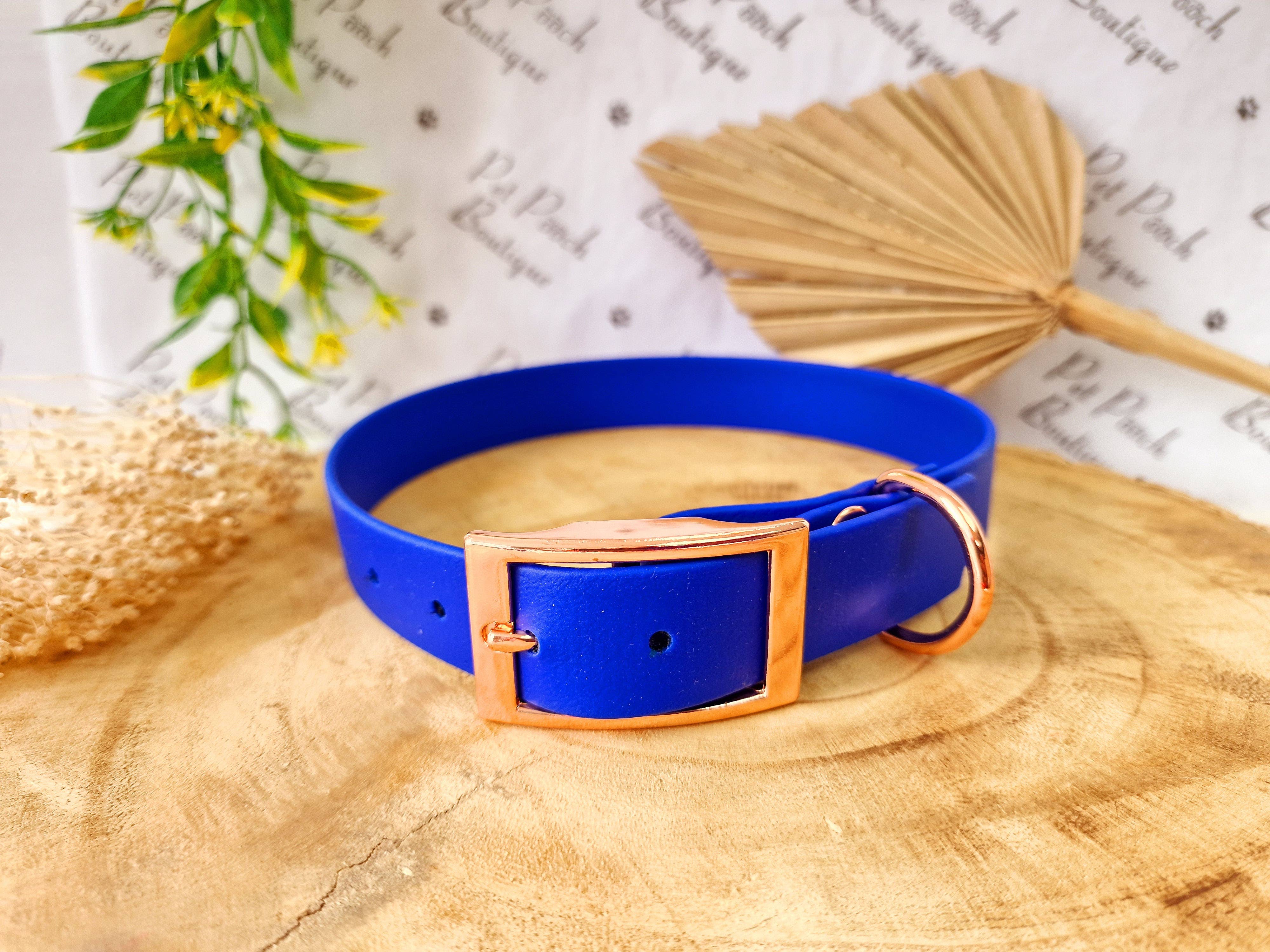 Pet Pooch Boutique - Wholesale Pet Collar - Dog - Royal Blue Biothane Dog Collar -Metal Fittings-Handmade1