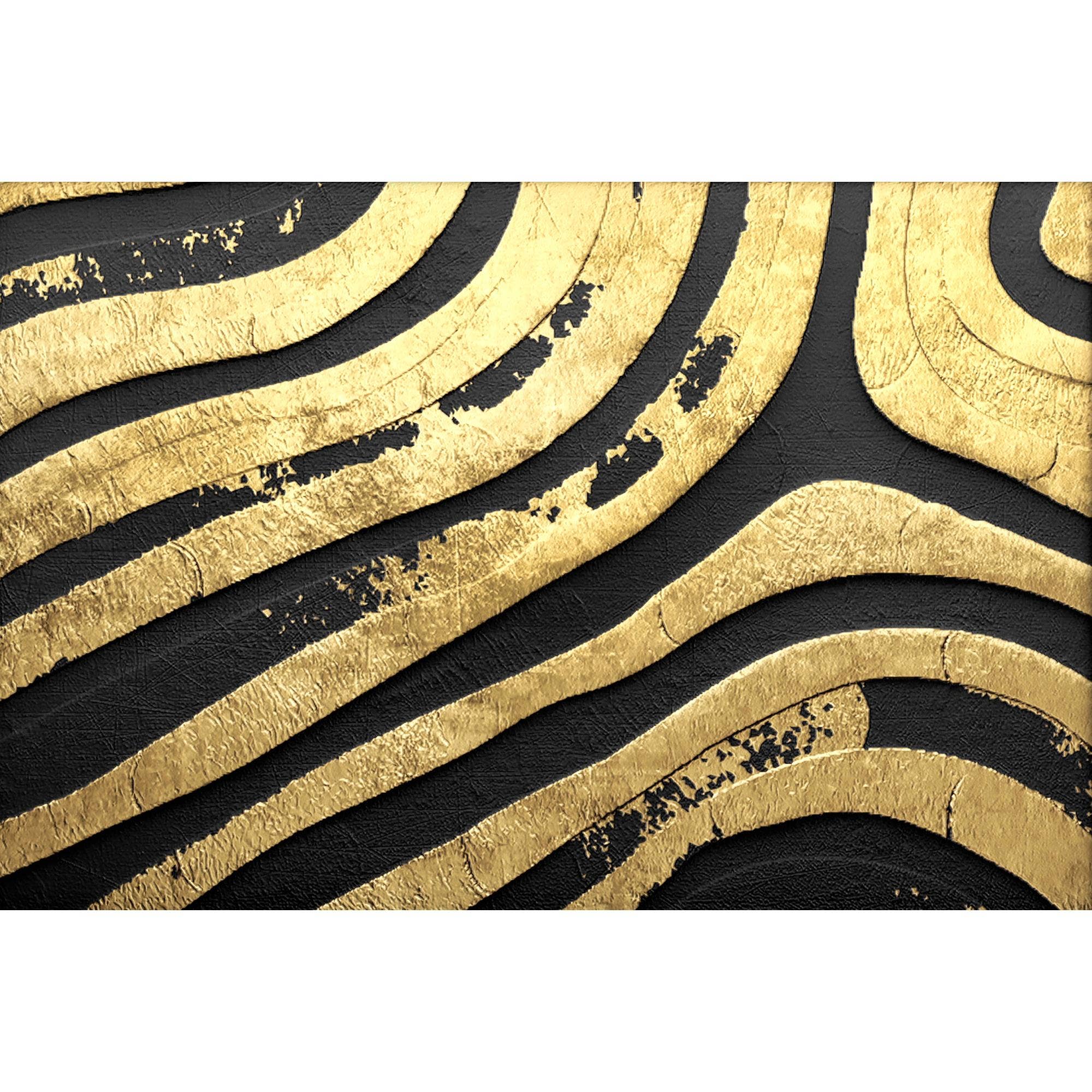 Queence – Arte de parede dimensional/3D por atacado – Imagem Acústica - Padrão Dourado0