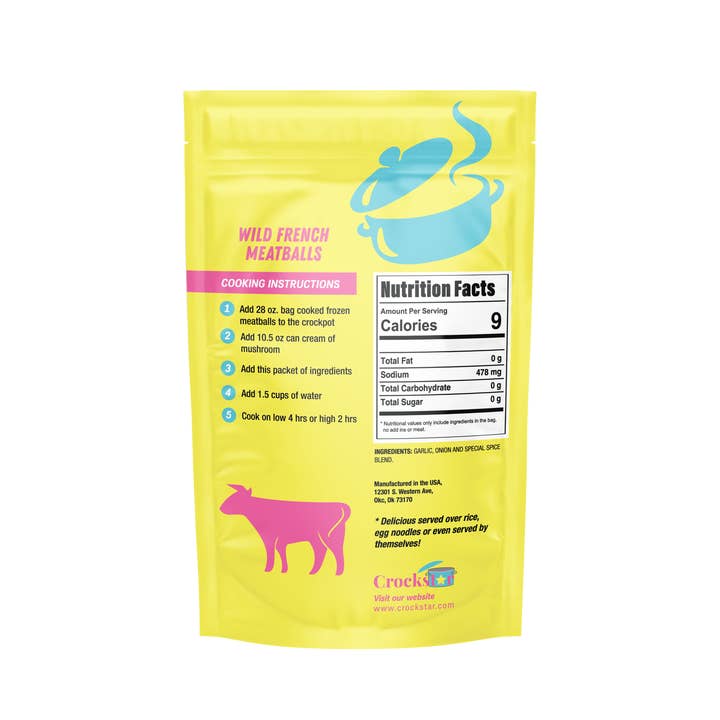 Crockstar Dinner Club - Wholesale Shelf-stable prepared meal - Wild French Meatballs1