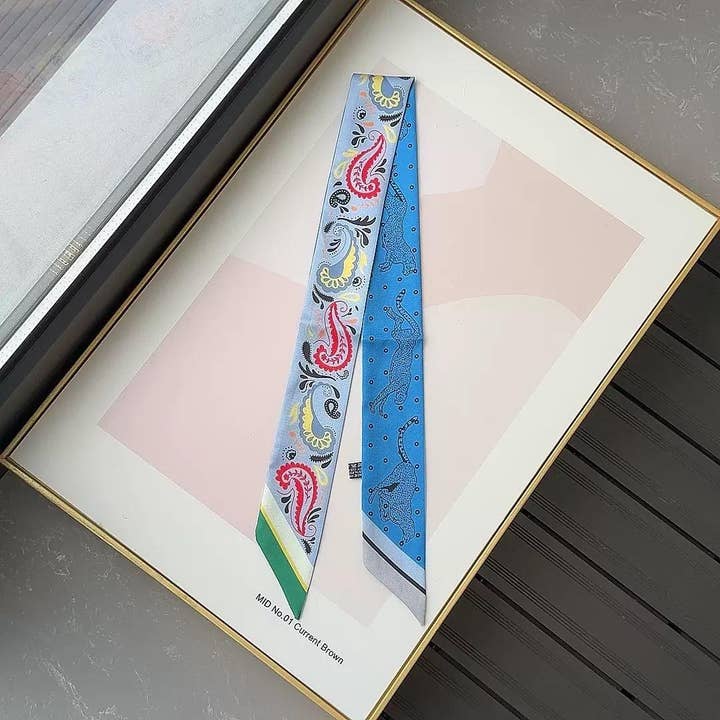 Multi Pattern Skinny Scarf for wholesale by Paperdoll