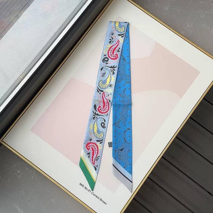 Multi Pattern Skinny Scarf for wholesale by Paperdoll