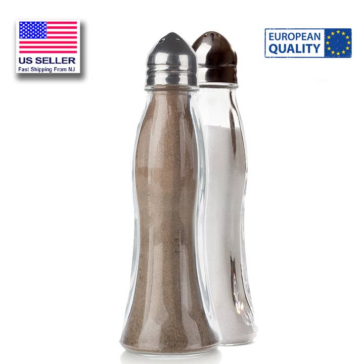 Hakan – wholesale Salt & pepper shaker set – Glass Salt and Pepper Shakers for Kitchen, Tower Salt Shaker
