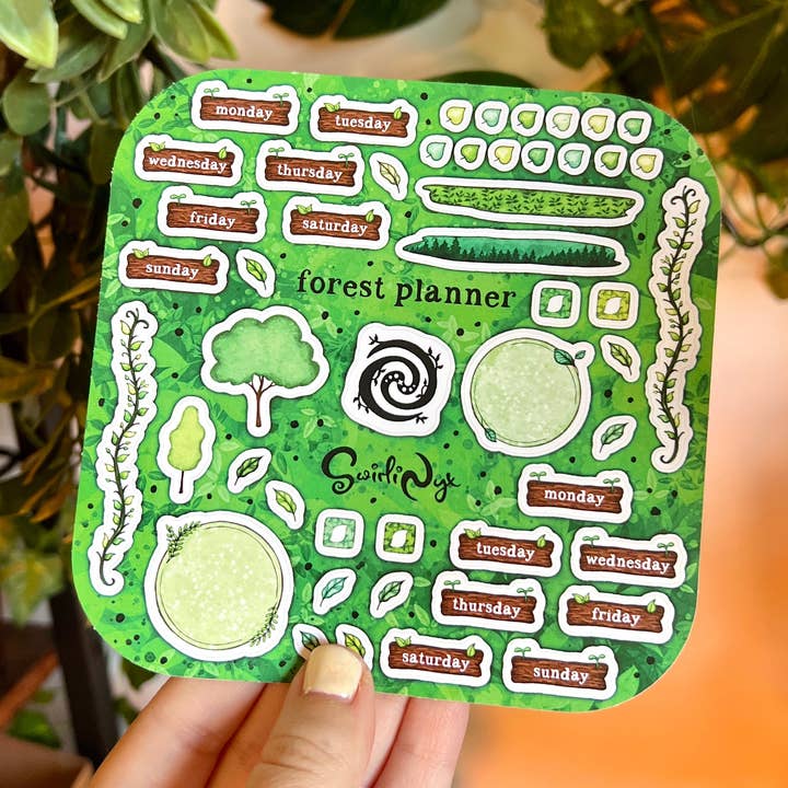 Forest Planner Sticker Sheet for wholesale by SwirliNyx